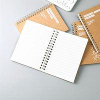 Cahier à couverture rigide A5 Oemodm Reliure à deux fils Couverture en matériau Pp 5 sujets Onglets de séparation d'index colorés