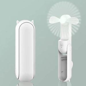 Nuevo USB recargable 2 en 1 Banco de energía pequeño ventilador de bolsillo Mini ventilador portátil de mano - Product Image 4