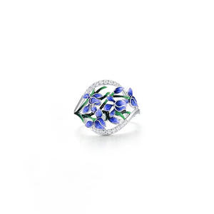 Anello Floreale A187 in Argento Sterling 925 con Zirconi Incastonati, Gioiello Regalo per Donne - Product Image 5