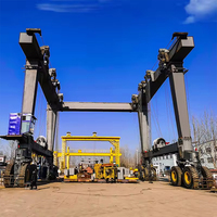 Grue portique mobile robuste YIXING pour yachts, 300-800 tonnes, avec PLC, pour levage de bateaux marins, télécommande 20m