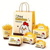 Boîtes en papier kraft en gros pour plats à emporter, contenants jetables pour la restauration rapide, boîtes en papier brun personnalisées imprimées