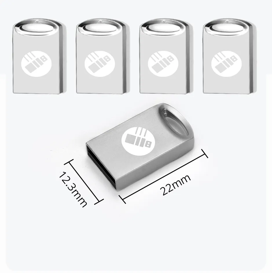 Super mini USB flash Drive 32GB 16GB 8 GB 4GB Pen Drive in metallo Pendrive 128 64 32 16 8 GB memoria Flash USB unidad flash usb