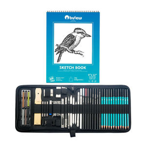 Bview الفن المهنية 50 قطعة الفن الرسم رسم أدوات عدة مع كتاب رسم - Product Image 6