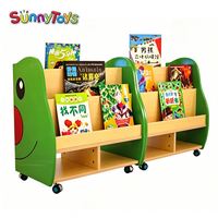 Étagère de rangement pour jouets populaire en bois, idéale pour les nouveaux meubles de la maternelle et de la garderie