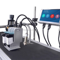 Machine d'imprimante à jet d'encre continue en ligne 12.7mm 25.4mm pour l'impression de codage de numéro de lot de code QR de date d'expiration