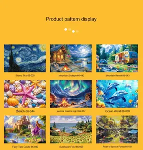Personalizable 1000 piezas de alta dificultad paisaje pintura al óleo rompecabezas papel alivio <span class=keywords><strong>del</strong></span> estrés juguete para niños gratis - Product Image 2