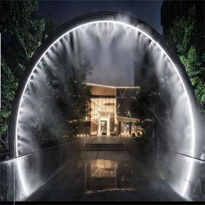 Aço inoxidável LED Luminous Spray dispositivo moderno interativo diversões equipamentos Water Mist Gate para Scenic Area Park Fibra de Vidro - Product Image 3