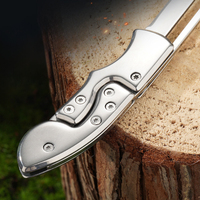 Couteau pliant élégant en acier massif, poli miroir, mini-outil EDC, couteau utilitaire léger et compact pour le camping en plein air