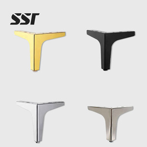 13cm Black Square Stainless Steel Modern Heavy Duty Strong Sofa Legs for Outdoor Hotel Living Room Use - Product Image 1