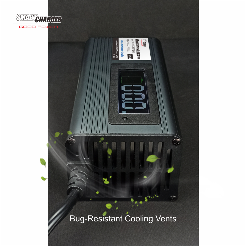 48V/60V/72V 12A Smart Charger AC/DC Port Short Circuit for Ternary