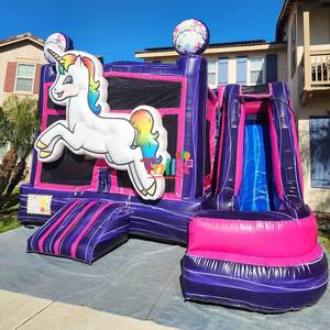 Надувной комбо-аттракцион «Волшебная тематика» по заводской цене: коммерческий батут и горка - Product Image 2