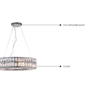 Mejor opción moderno K9 de cristal de hierro Decoración de casa redondo de cromo de candelabro de restaurante - Product Image 4