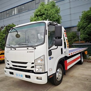 ISUZU KV100 4 Ton Diesel Manual Transmission Rollback Tow <b>Truck</b> <b>Flatbed</b> Road Wrecker Rescue Sliding Platform Recovery <b>Truck</b> New - Product Image 1