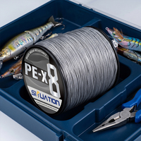 Ligne de pêche tressée X8 en PE, 8 brins, ultra-lisse, sans mémoire, haute résistance, multifilament, pour la pêche au jigging, au lancer et au surfcasting