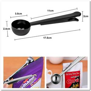 Cuchara Medidora de Café de 1 Cucharada con Clip Incorporado, Cuchara de Acero Inoxidable para Café Molido, Espresso, Granos de Café, Proteína en Polvo, Té - Product Image 3