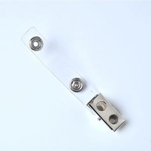 Factory Wholesale Designs Lanyard Accessories Card Holder ID Metal PVC Strap Transparent Durable Badge Clip Two Hole Custom Size - Product Image 3