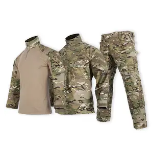 Set 3 pezzi di abbigliamento mimetico G3 pantaloni tuta tattica Top giacca caccia uniforme da combattimento ingranaggio