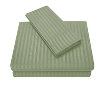 Vente en Gros de Linge de Lit Quatre Pièces, Ensemble de Draps en Imitation Satin Uni, Tissu Microfibre