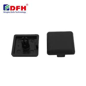 Capuchon d'extrémité d'affichage de tuyau fileté de protection en Nylon fort gris noir pour tube carré en acier accessoire de profilé en aluminium - Product Image 1