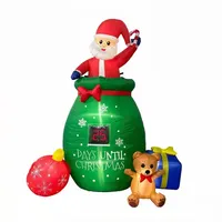 Calendrier de l'Avent gonflable de Noël avec boîtes cadeaux et éclairage LED pour décoration extérieure de jardin