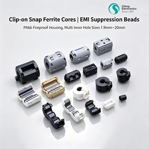 Anello di soppressione a clip per cavo, filtro di alimentazione a scatto, blocco rumore <span class=keywords><strong>RFI</strong></span>, <span class=keywords><strong>EMI</strong></span>, EMC, con nucleo in <span class=keywords><strong>ferrite</strong></span> NiZn - Product Image 6