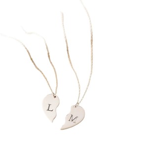 Collana a Cuore in Acciaio Inossidabile con Catena a Bambù Placcata Oro, Personalizzabile con Incisione, Trendy per la Festa della Mamma - Product Image 5