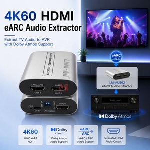 Extracteur audio <span class=keywords><strong>HDMI</strong></span> 2.0b <span class=keywords><strong>EARC</strong></span> LINK-MI 18 Gbps, 4K60Hz HDCP 2.3, convertisseur ARC, séparateur audio, boîtier en alliage d'aluminium pour AV - Product Image 1
