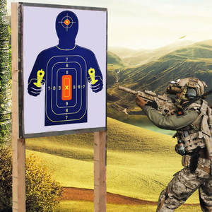 Objetivo de Tiro Fluorescente Amarillo de 12*18 Pulgadas - Azul Oscuro de Alto Impacto para Práctica de Dardos y Arco - Product Image 2