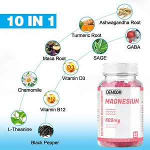 Ashwagandha <span class=keywords><strong>Magnesium</strong></span> Gummies voor vrouwen, versterkt met vitamine <span class=keywords><strong>B6</strong></span>, verbeterde opname, stressverlichting, slaapondersteuning, stemmingverbetering, <span class=keywords><strong>supplement</strong></span> - Product Image 4