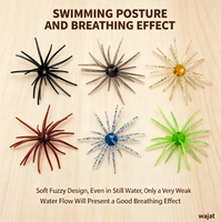 Caitou Leurre souple bionique en forme d'ormeau de mer flottant pour la pêche en mer, Leurre boule d'ormeau d'eau douce sauvage Black Pit