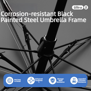 <span class=keywords><strong>Parapluie</strong></span> de poche pliable 5 sections avec poignée mousqueton, revêtement UV noir, logo personnalisé OEM d'usine, pour femmes, voyage, randonnée, protection solaire et pluie, vente en gros - Product Image 4