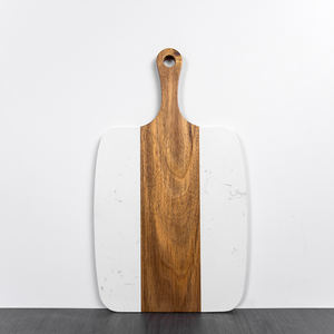 Venta caliente Acacia <span class=keywords><strong>Majan</strong></span> madera mármol tabla de cortar mango Premium duradero grueso rectángulo queso charcutería tablero cocina y regalo - Product Image 3