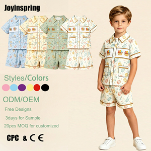 Completo 2 Pezzi Personalizzato per Bambini con Colletto Aperto, T-shirt <span class=keywords><strong>a</strong></span> Maniche Corte con Motivo Pasticceria e Pantaloni con Elastico in Vita, Abbigliamento Casual per Ragazzi e <span class=keywords><strong>Ragazze</strong></span> - Product Image 1