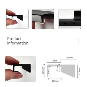 200mm--2700mm Dumb Black Kitchen Cabinet Drawer <strong>Door</strong> Handle Aluminium Profile Aluminum Furniture Handle - Product Image 4