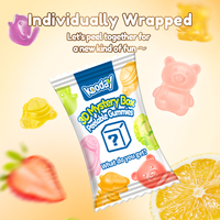 Kooday Boîte mystère 3D Pelable Gummy Mix Saveur de fruits Guess Jelly Sweets Candy Mystery Cube Fruity Burst Gummy Soft Candy 60g