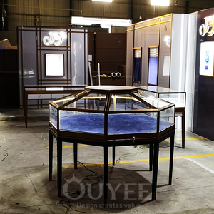 Ouyee Custom Gold Shop Interior Design Jewellery Counter Display Showcase Jewellery <strong>Showroom</strong> Designs - Product Image 2