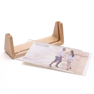 Logo personalizzato regalo di laurea di compleanno artigianato in <span class=keywords><strong>legno</strong></span> a forma di U immagine Stand di <span class=keywords><strong>legno</strong></span> porta carta fotografica - Product Image 2