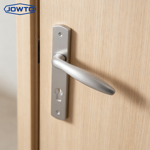 Modern Design Aluminium Lock <strong>Door</strong> <strong>Handle</strong> Satin Chrome Plated 85mm <strong>Spindle</strong> 240mm Backplate for Euro Profile Sliding Patio <strong>Doors</strong> - Product Image 5