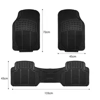 Universal tamanho não-slip 3D 3 preto universal-peça esteira do assoalho do carro tapetes de carro completo