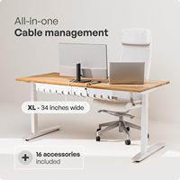 Organisateur de câbles métalliques sous le bureau, sans perçage, pour bureau et maison, cache-câbles de table