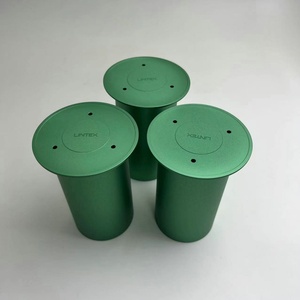 Porte-stylo en alliage d'aluminium et acier inoxydable sur mesure usiné CNC avec finition anodisée verte par électroérosion à fil pour comptoir – Fournitures de bureau - Product Image 4