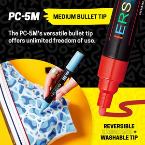 Juego de Marcadores Acrílicos Permanentes y Borrables POSCA de 1M, 12 Colores, Punta Extra Fina, para Manualidades y Arte - Product Image 6