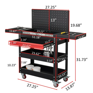 Chariot à outils en métal au design moderne avec boîte à outils d'atelier et établi Support OEM personnalisé pour un stockage efficace - Product Image 4