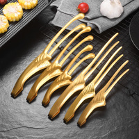 Pince à épiler en acier inoxydable doré Clips pour barbecue Ustensiles de cuisine Pinces à nourriture Ensemble d'ustensiles de cuisine pour marmites publiques Buffet Cuisine Alimentaire
