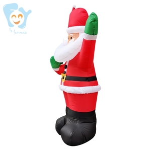 Papá Noel inflable de Navidad, césped interior iluminado, 6 pies - Product Image 5