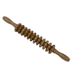 Rouleau de massage en bois courbé naturel pour réduire la cellulite et la <span class=keywords><strong>tension</strong></span> musculaire rouleau de massage du dos en bois - Product Image 3