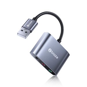 USB 3.5mm TRS Jack Audio Adapter with Dual Headphone/Microphone Jcks for Windows Mac Linux PS5 <strong>PS4</strong> - Product Image 1