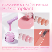 Vernis Gel Sans HEMA 15ml Série Nude Translucide Effet Glacé Logo Personnalisé Marque Privée OEM ODM Gel UV LED Professionnel Sans TPO pour Salon