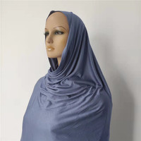 Fournisseur chinois vente en gros Jersey Stretch coton écharpe femmes Hijab coton tissu uni écharpe