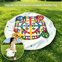 Sac à bandoulière imperméable et résistant à l'humidité pour jeu d'échecs volants, tapis de pique-nique, camping en plein air, sac de rangement portable à cordon